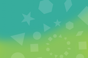 A blue and green gradient background with different geometric shapes overlaid. The shapes create circles. There are three circles that get gradually smaller and they're positioned on the lower right of the graphic and are cut off.